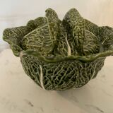 Vintage cabbage barbotine soup tureen