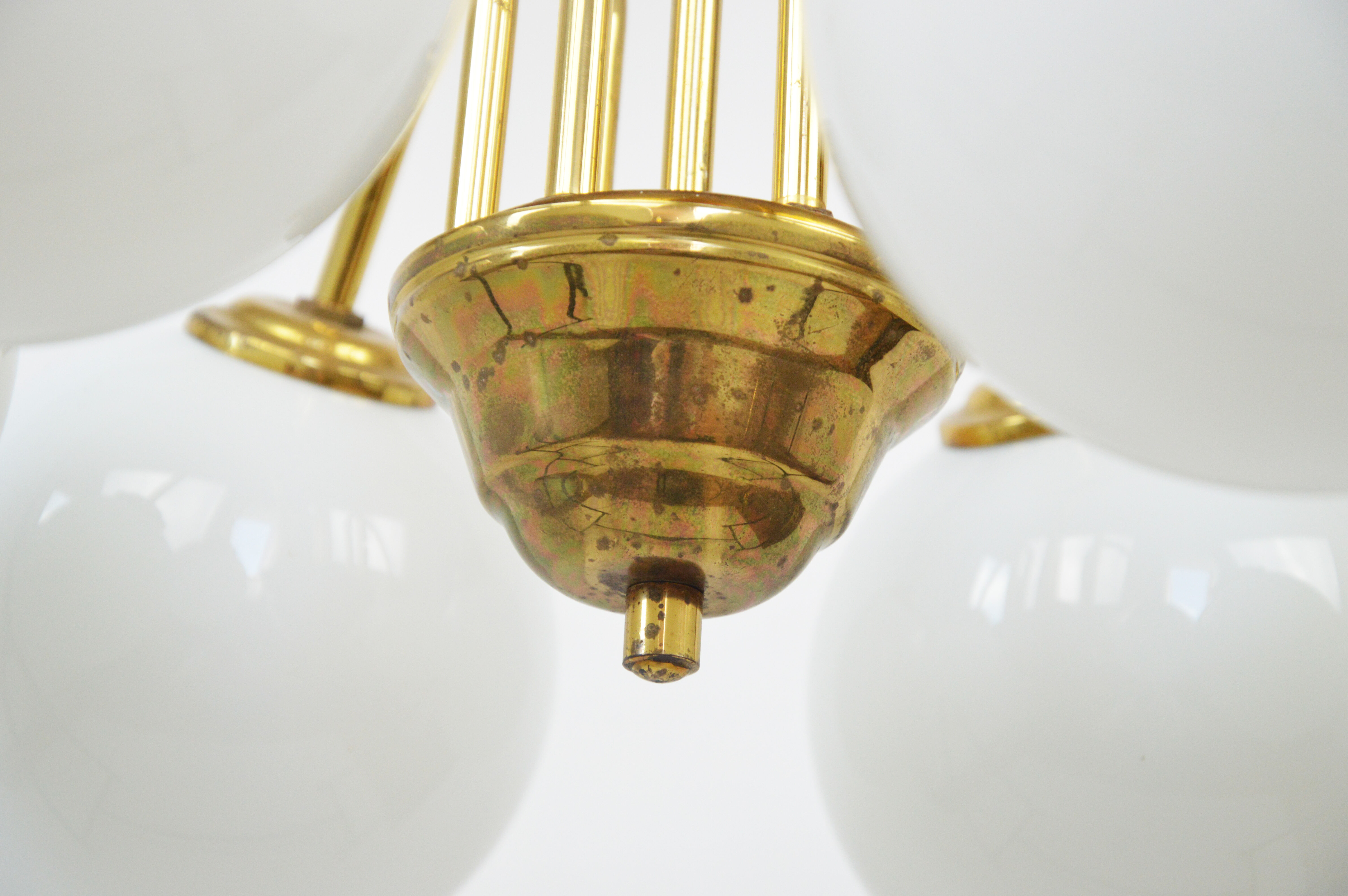 Six-arm chandelier, Poland, 1980s