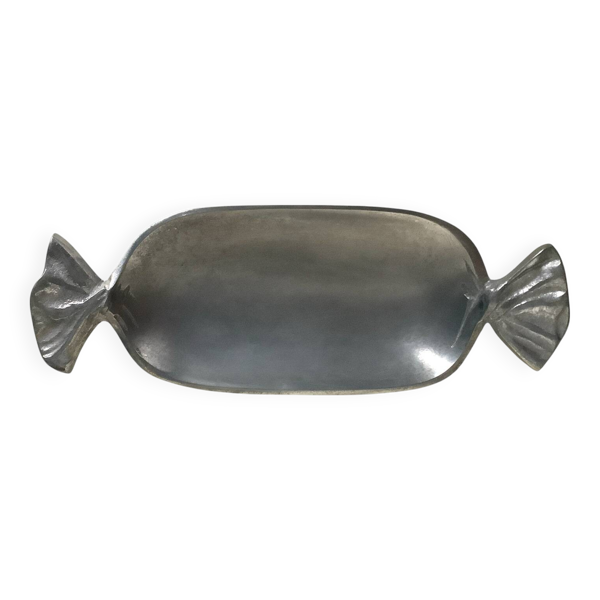 Vide-poches aluminium en forme de bonbon