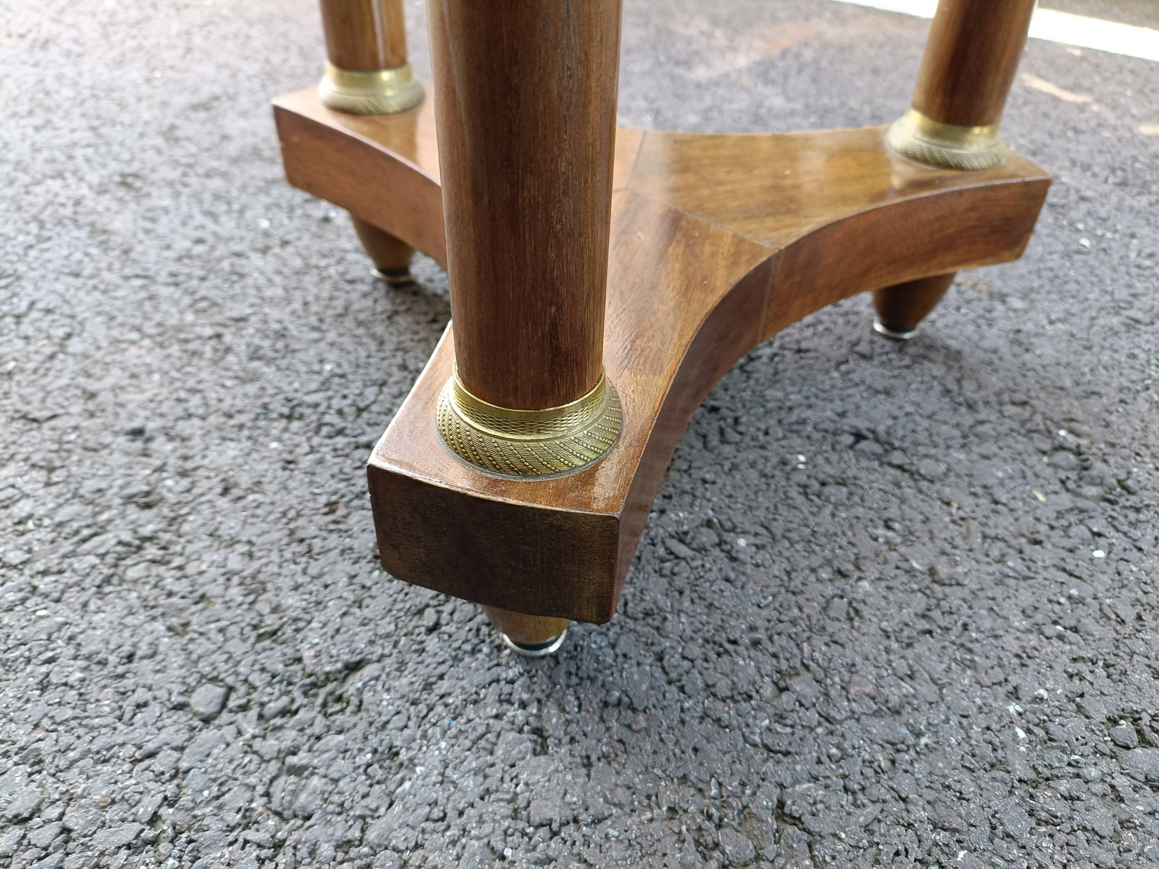 Gueridon side table empire style marble top