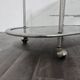 Carrello Portavivande In Acciaio Doppio Ripiano Cristallo Fumè Design
