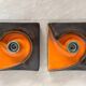 Pair of Midcentury Wall Lamp or Ceiling Flush Mount PAN, Ceramic, Germany, 1970s