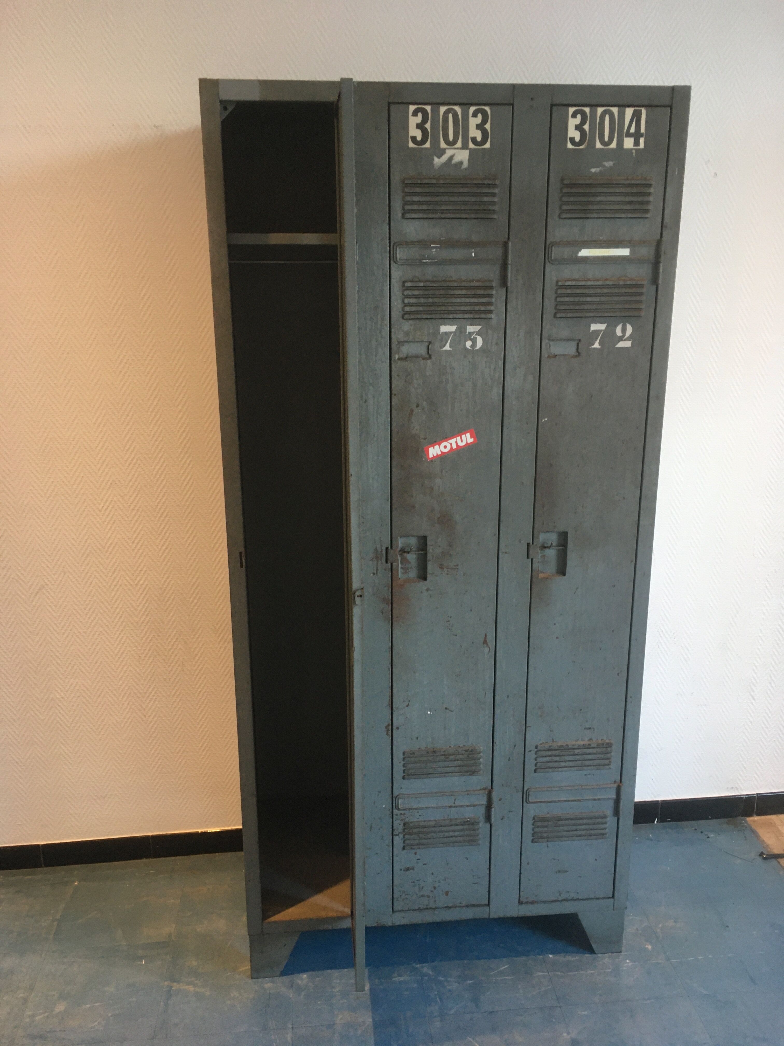 Old vintage industrial wardrobe