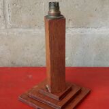 1950s oak lamp base