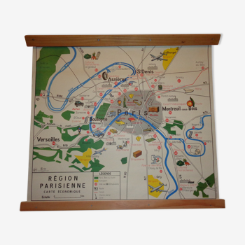 Old map M.D.I. 1964 "Paris region"