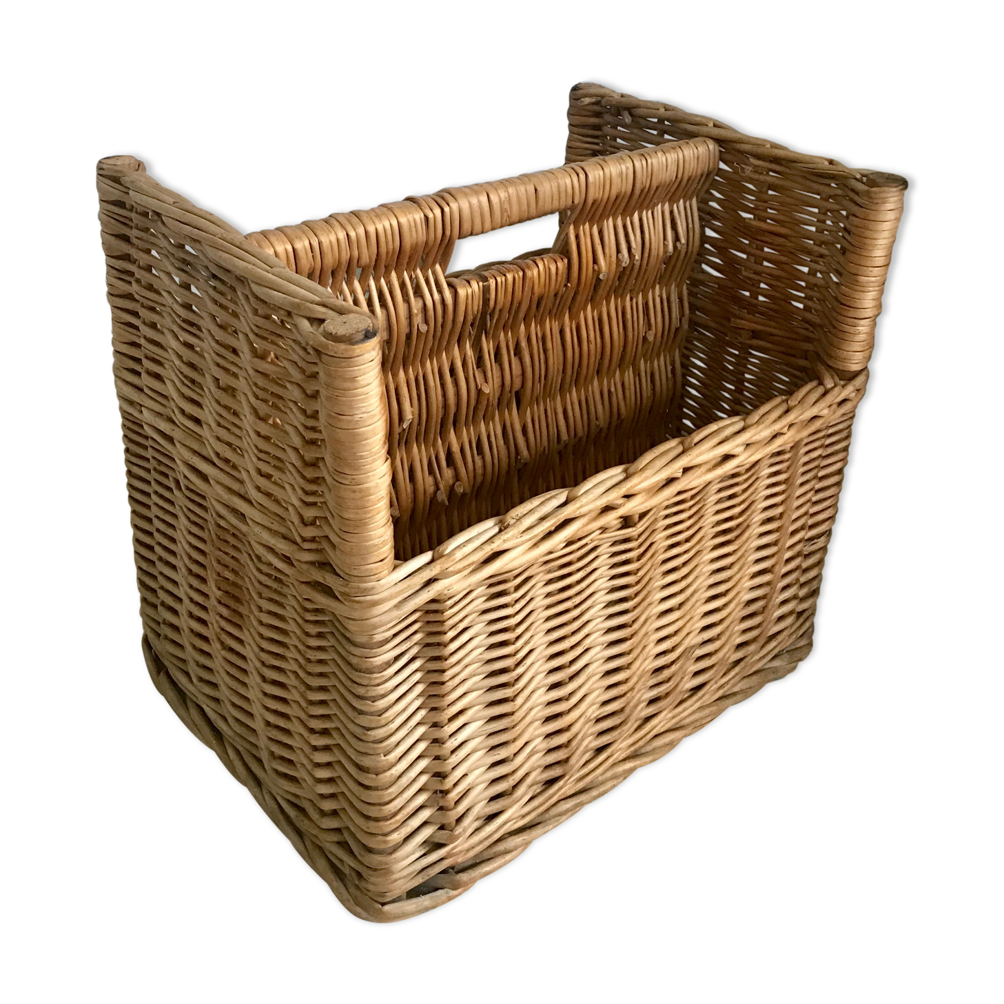 Vintage wicker magazine holders