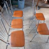 Suite of 5 vintage chairs 1950