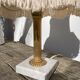 Marble table lamp and antique golden column