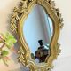 MIROIR Vintage Doré Style ROCAILLE