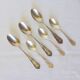 3 small spoons + 3 vintage silver-plated metal mocha spoons
