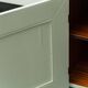 Buffet en legno inserti en pelle verde anni '60 vintage modernariato