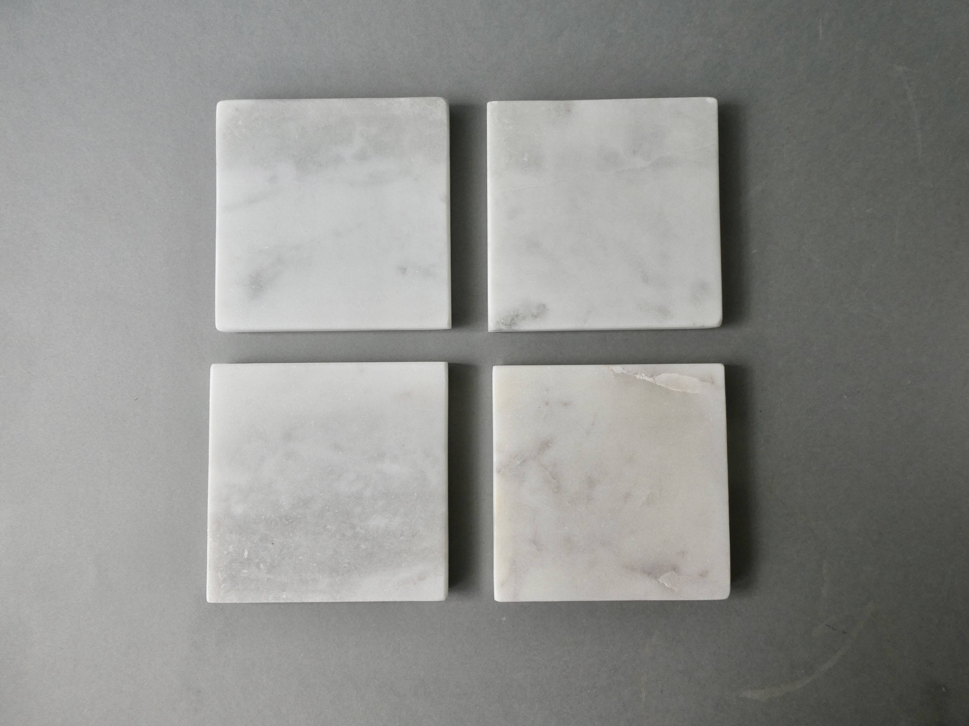 4 marble coasters