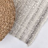 Cream brown wool runner rug, wool corridor rug for house , soft wool rug