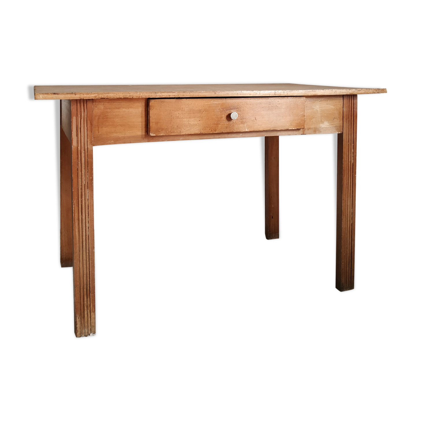 Old wooden farm table