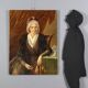 Peinture ancienne, portrait d’une noble dame, huile sur toile, XIXe siècle