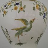 Table lamp with wooden base and fringed shade