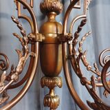 Lustre Louis XVI en bronze et laiton
