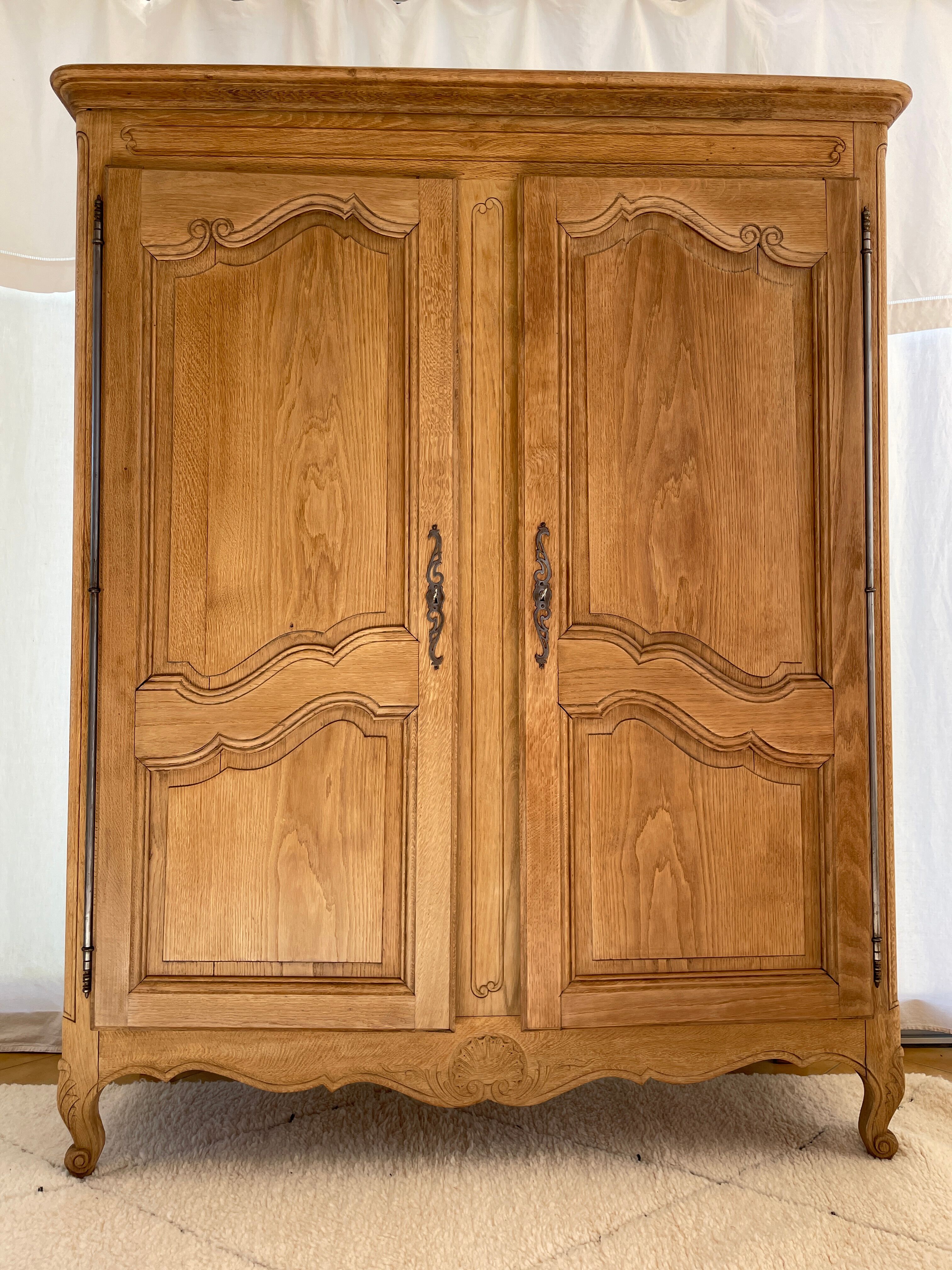 Vintage raw wood cabinet