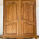 Vintage raw wood cabinet