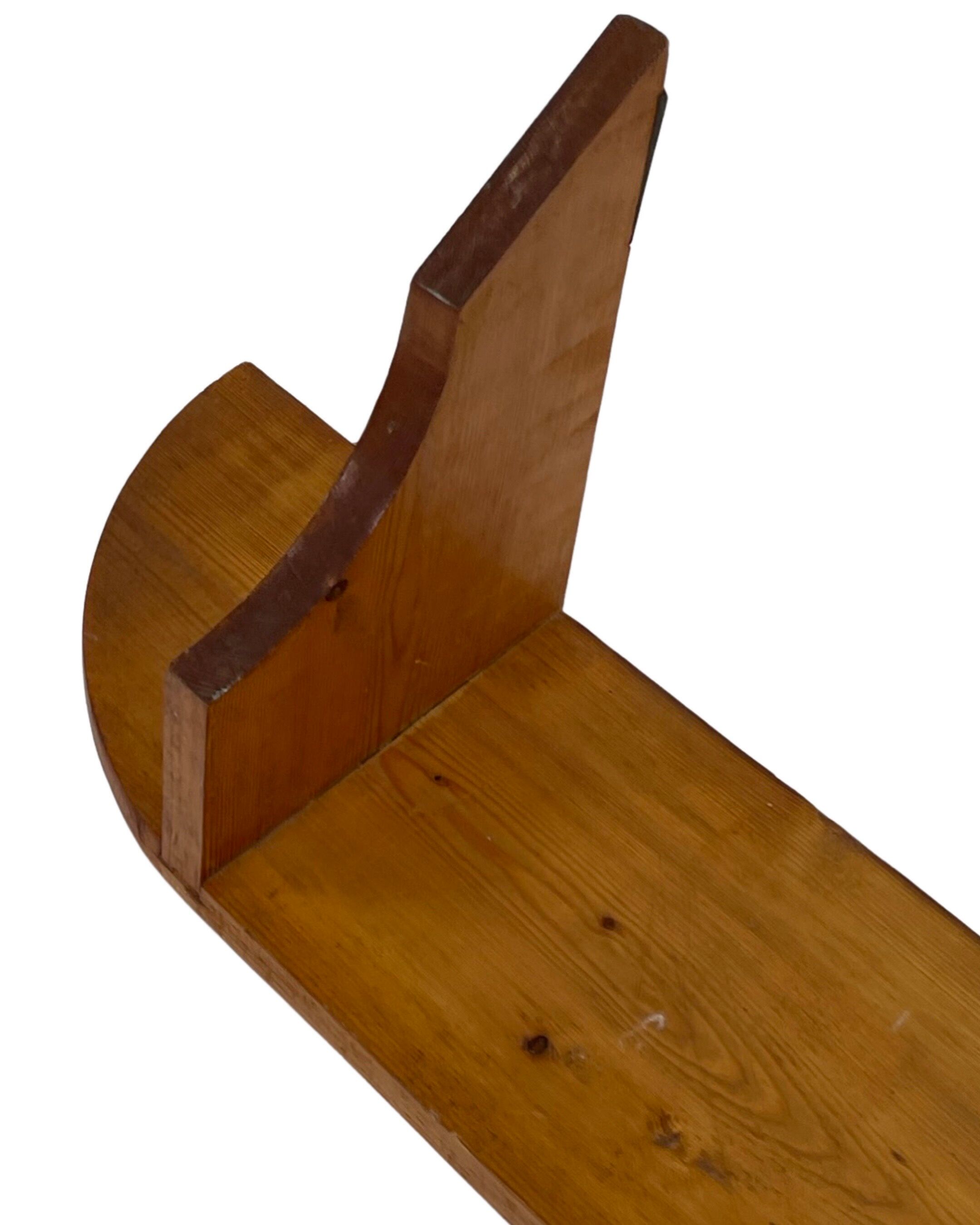 Vintage wooden wall rack bookshelf