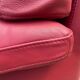 Vintage Roche Bobois red leather sofa