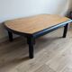 Old black and wood coffee table