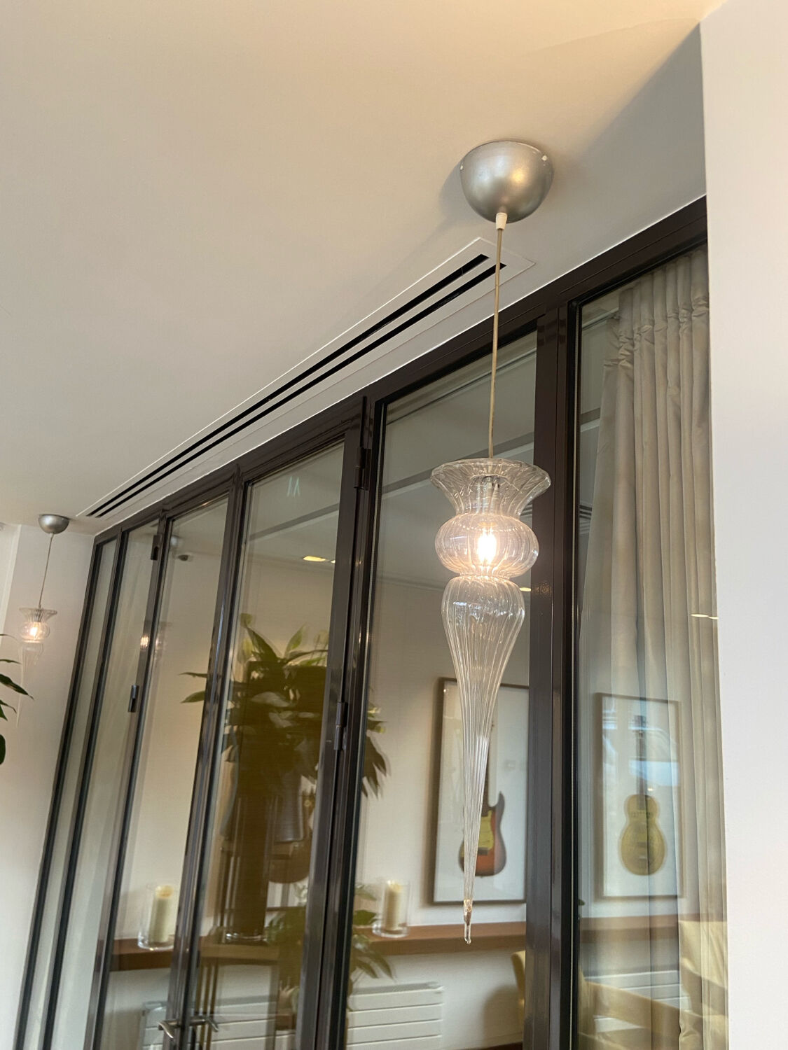 Lot suspension Melogranoblu Turandot verre de Murano