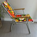 Vintage floral camping chair