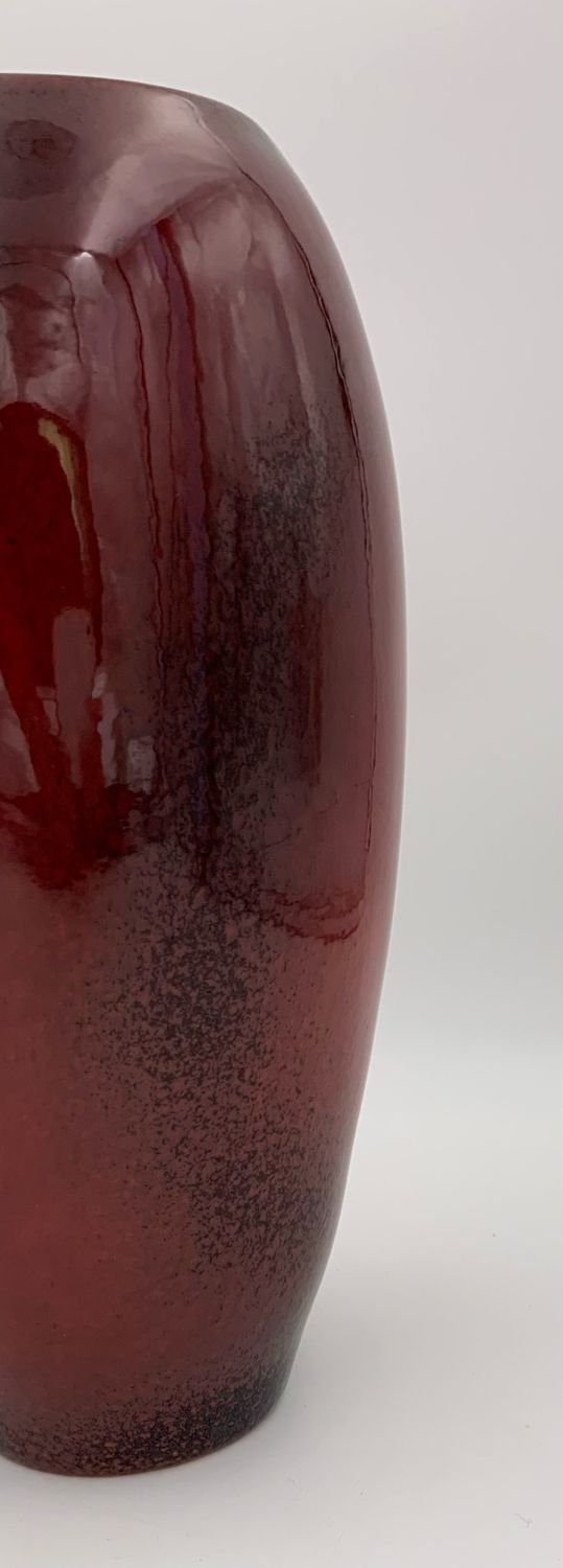 Max Idlas vase, red ceramic "ox's blood", 1970s