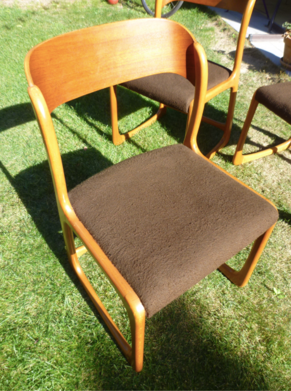 Set of 4 Baumann sleigh chairs