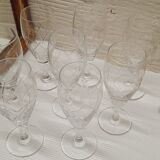 Set 8 coupes champagne verre ciselé