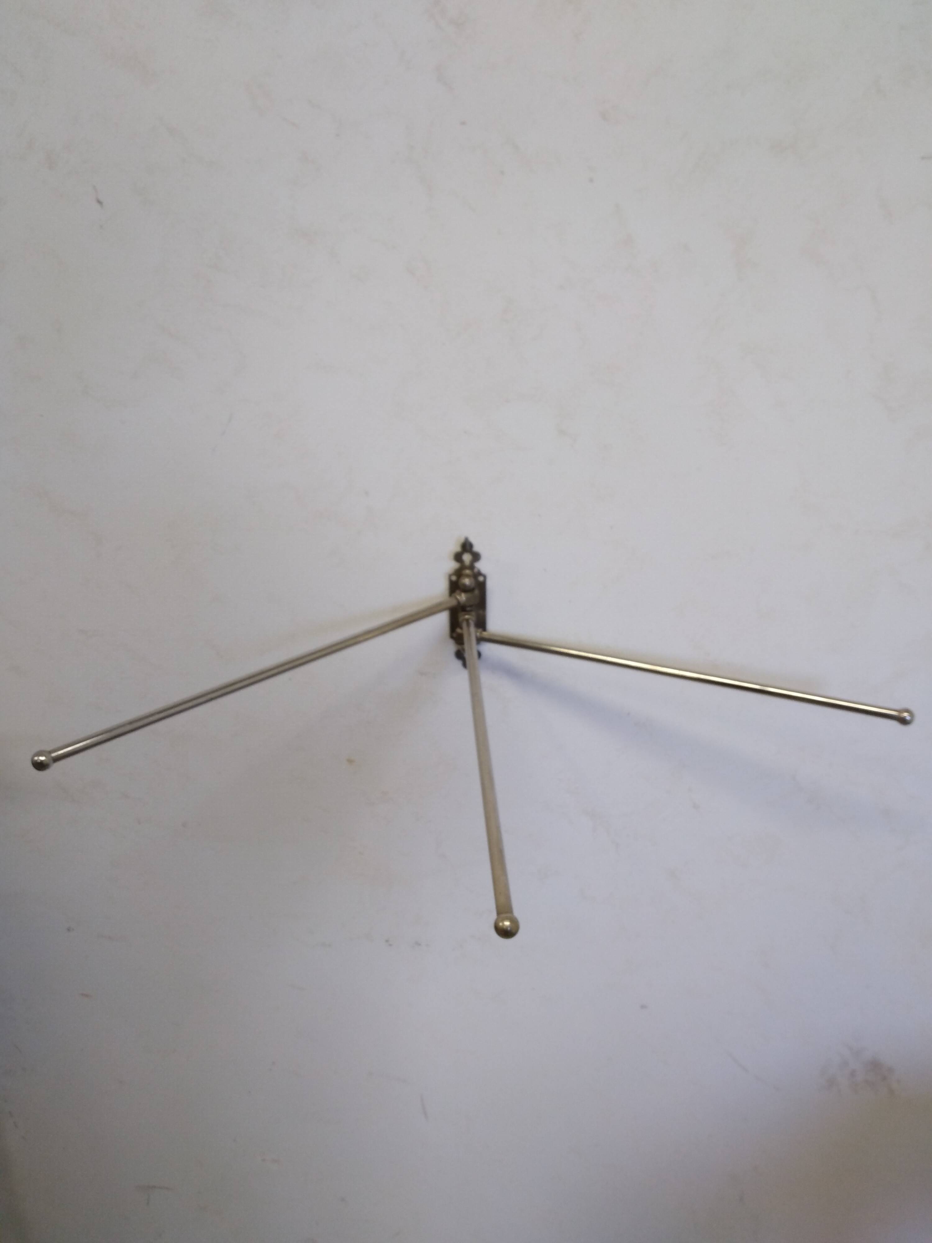 Vintage articulated towel rack 3 arms