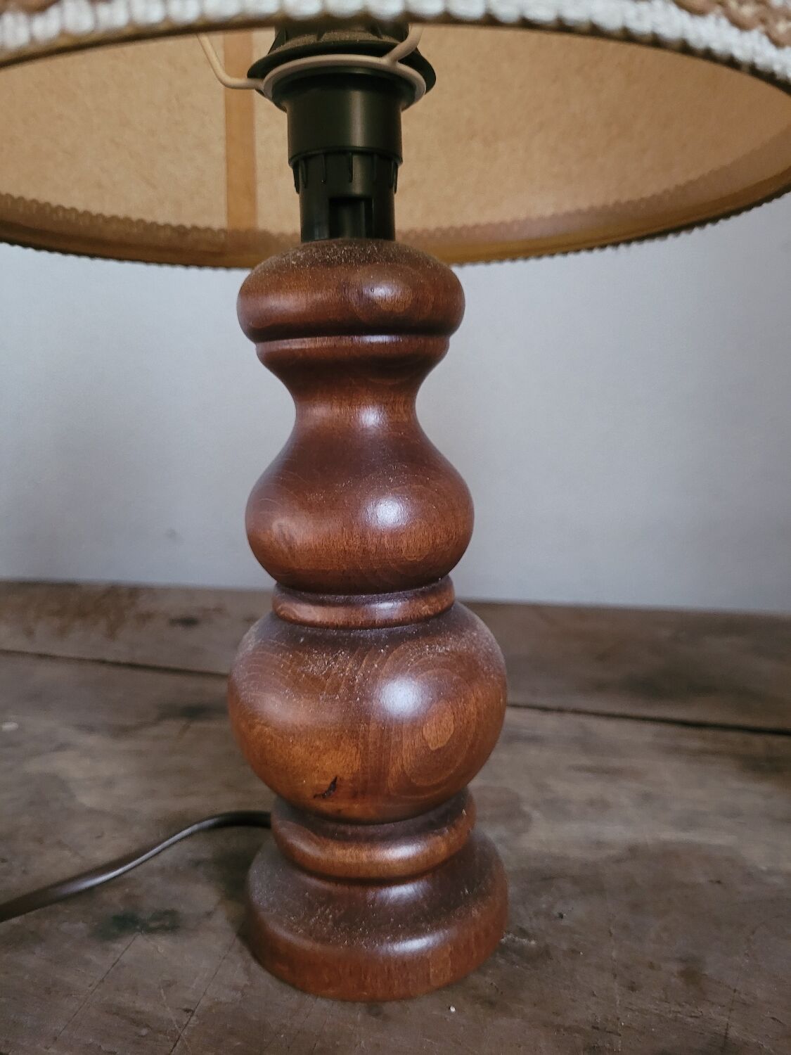 Wooden bedside lamps