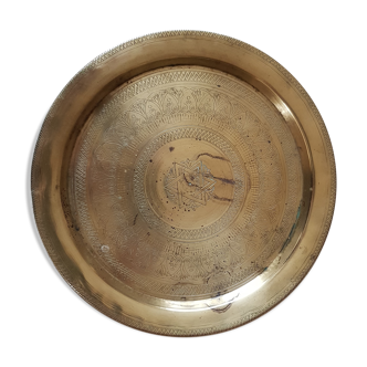 Old brass tray