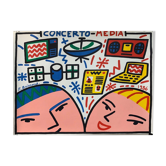 Boisrond françois, concerto media, 1986. lithography poster