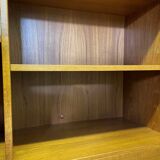 Large vintage Scandinavian teak bookcase, 60s