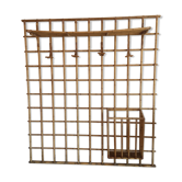 Rattan coat rack