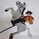 Antique metal horse balance toy