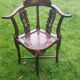 Set of 6 corner chairs in colonial style made of carved exotic wood from Bali.