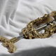French ornate brass corkscrew wine opener