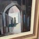 Original mid-century Swedish oil on canvas – “Entrance” by Reuben Hedin – vintage & framed – 55 × 63 cm