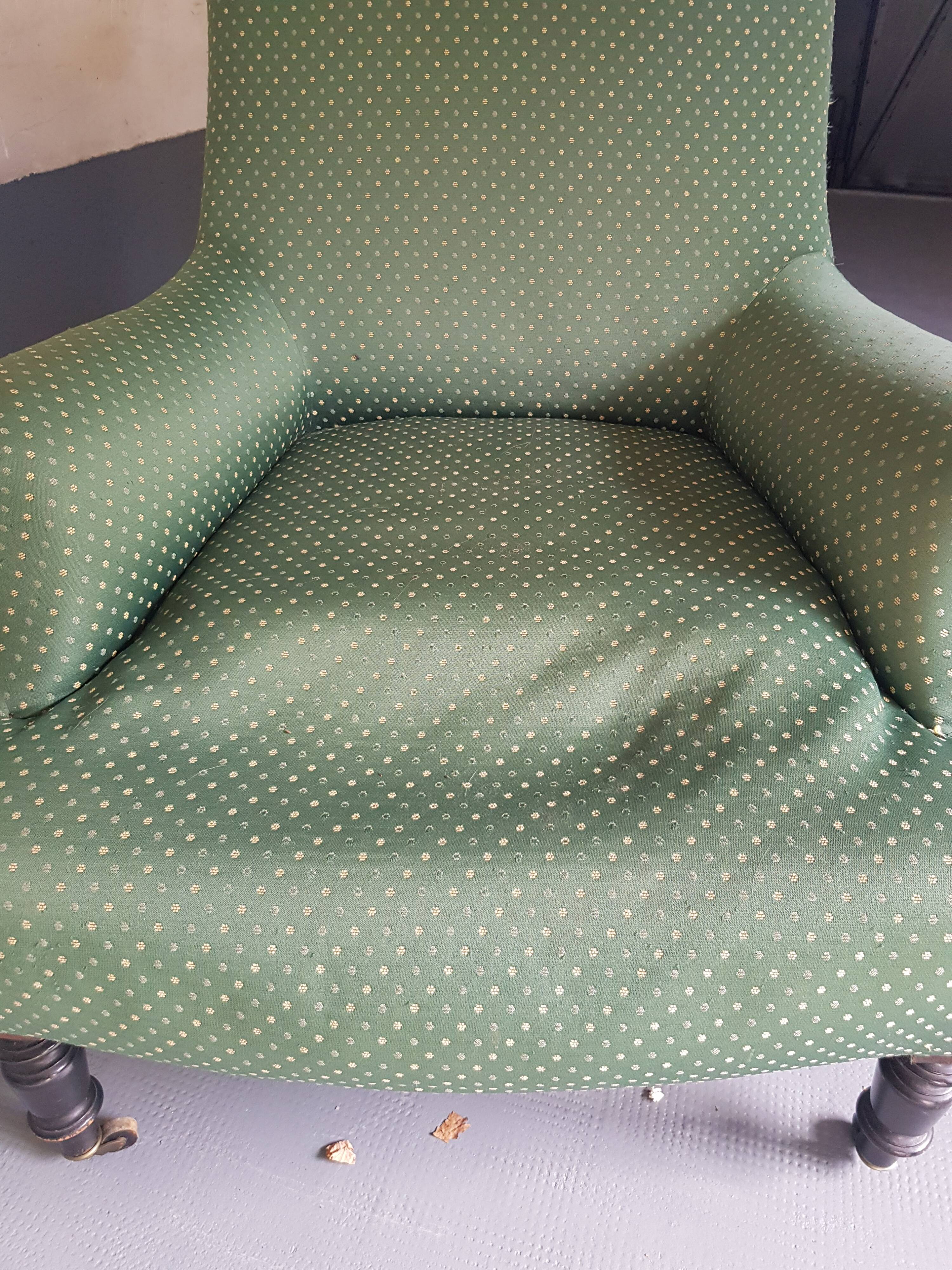 Green armchair