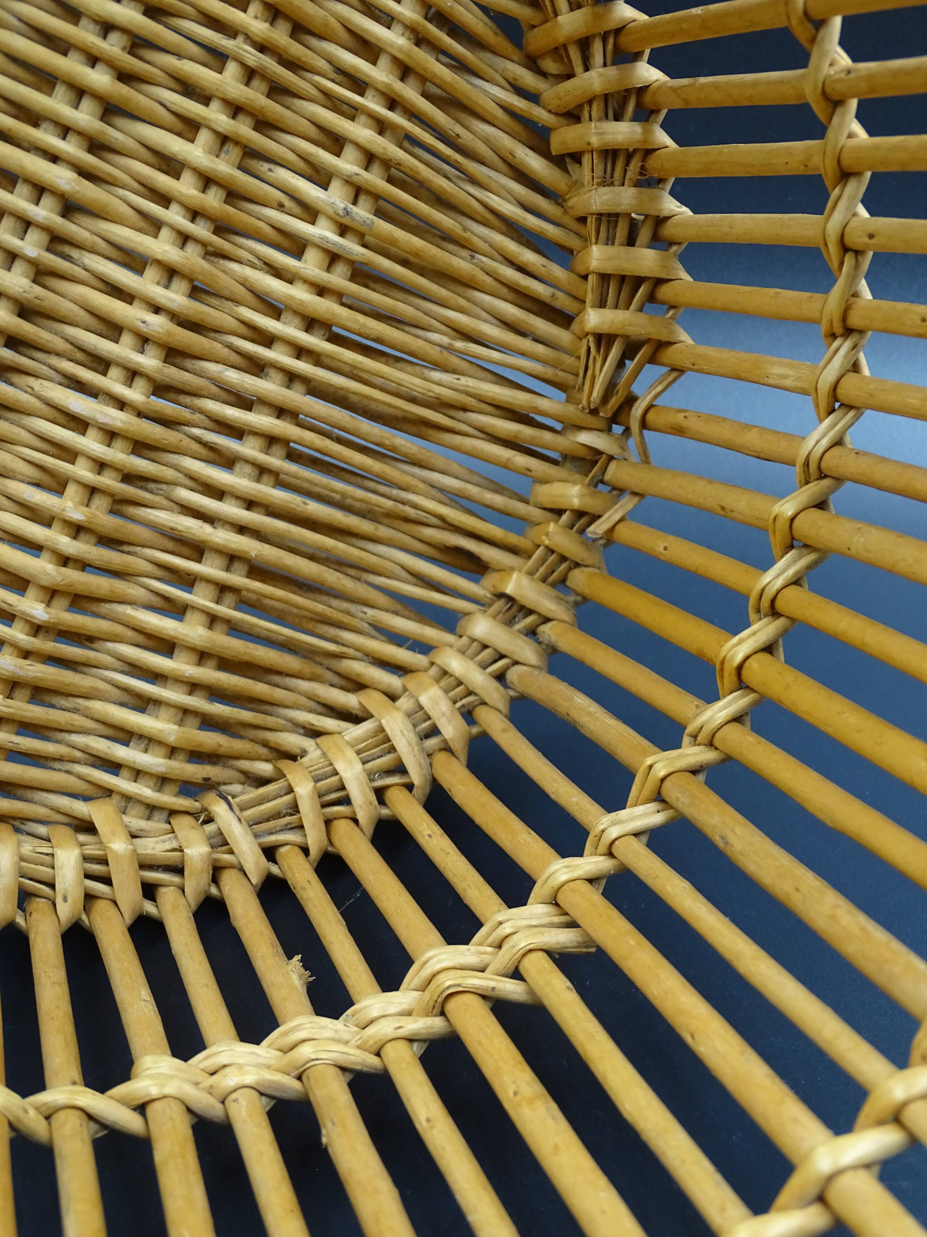 Wicker wastepaper basket