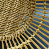 Wicker wastepaper basket