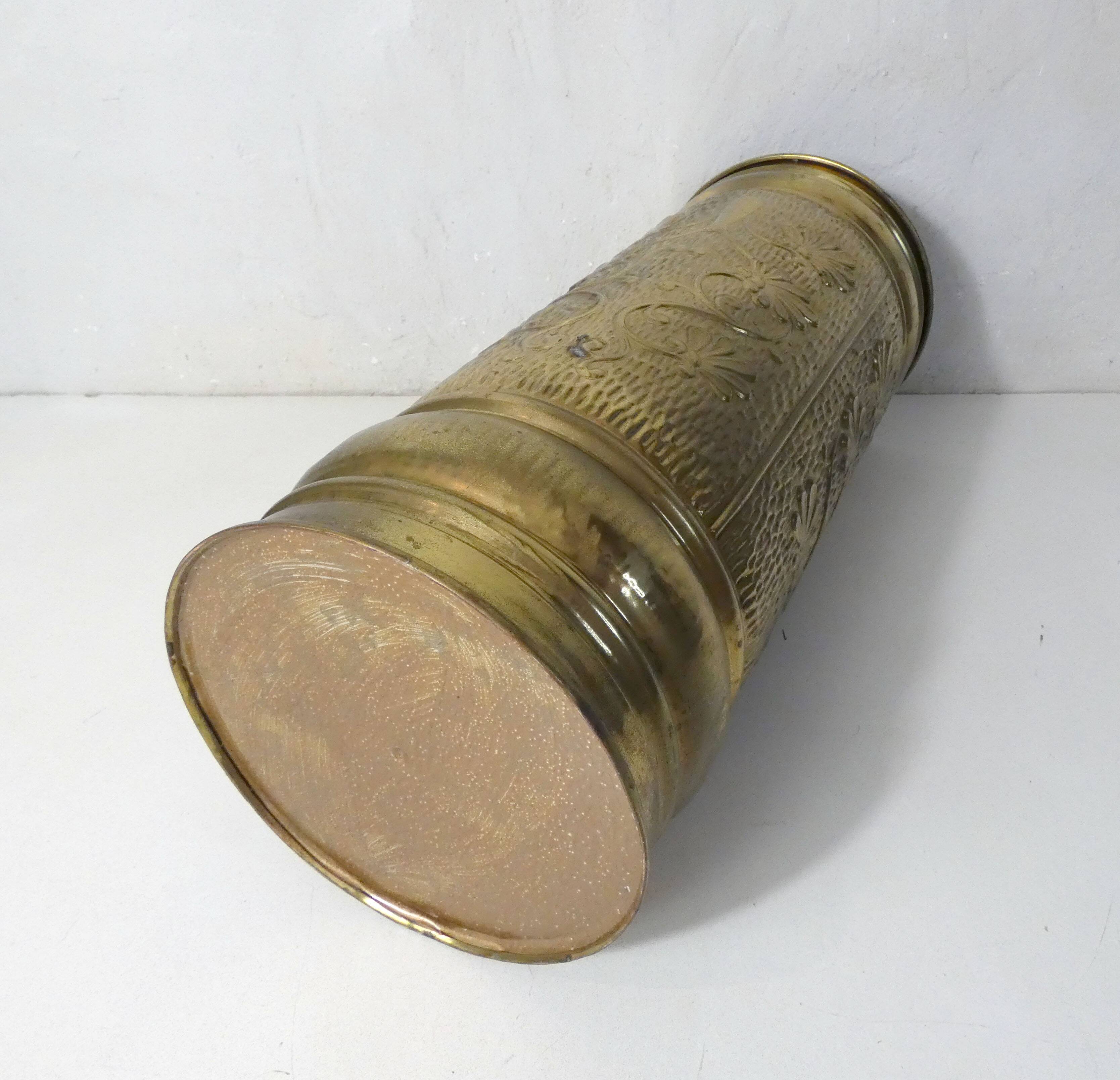 Old brass umbrella stand
