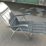 Chaise pliante inclinable vintage maule marga airstream repose-pieds design 1970