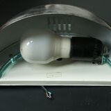 Pair of metal and plexiglass wall lights
