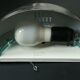 Pair of metal and plexiglass wall lights