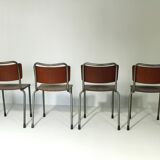 Model 106 Chairs by W. H. Gispen for Delft, 1950s, Set of 4