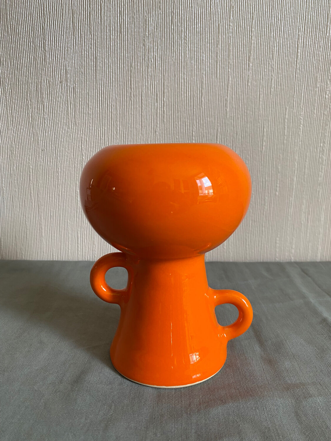 Orange ceramic vase, 1970s